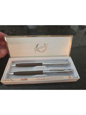 ​Vintage Garland USA Flared Twist Ballpoint Pen & Mechanical Pencil Duo Set